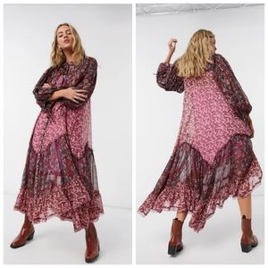 NEW Free People Estelle chiffon maxi dress